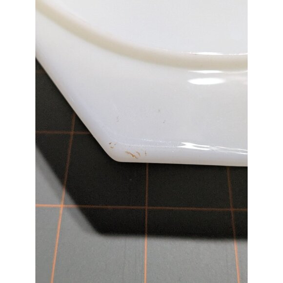 Vintage Pyrex Blue Snowflake Garland Oval Lid 12.75" White Glass Replacement - Picture 5 of 15